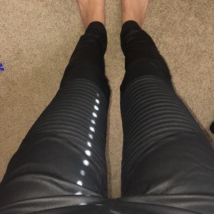 Faux leather leggings